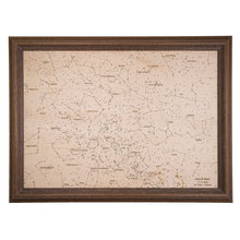 Load image into Gallery viewer, Custom Laser Cut Wooden Star Map with Glow in the Dark Stars