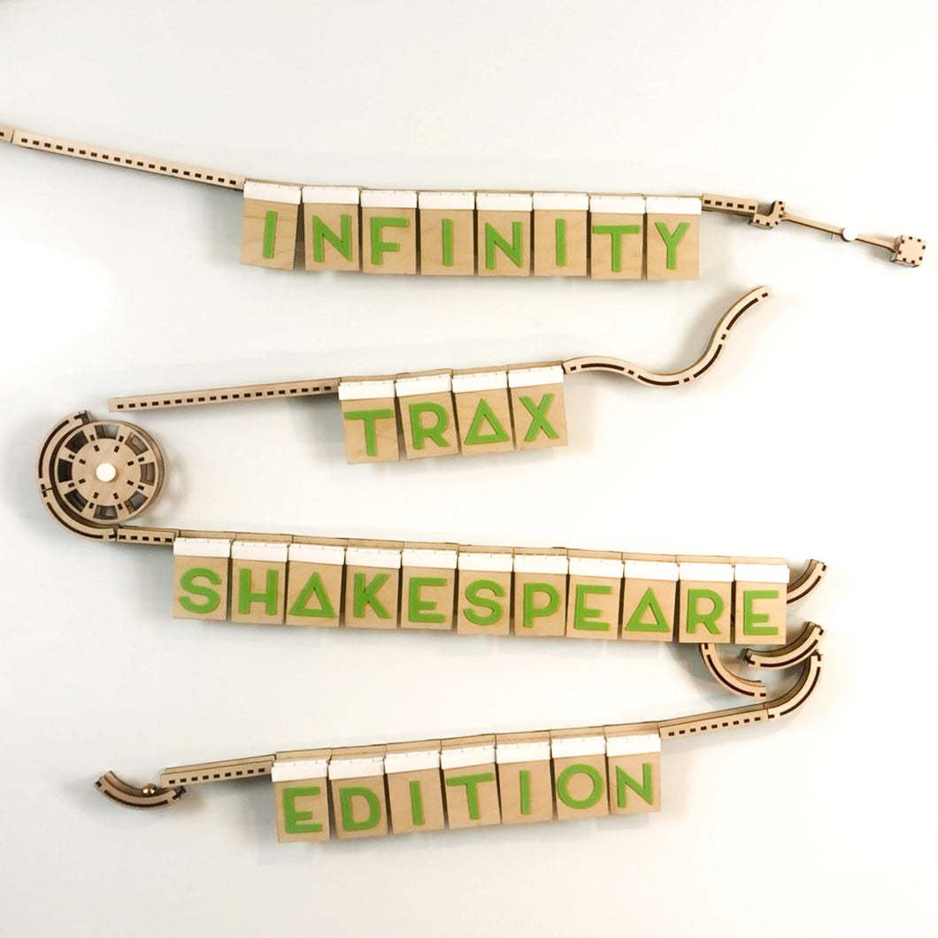 Infinity Trax - Shakespeare Edition | Laser Cut Wooden Marble Run Digital Download